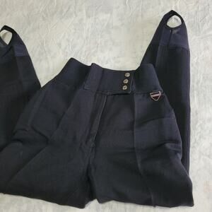Vintage Tyrolia ski pants slim high rise black retro stirrups